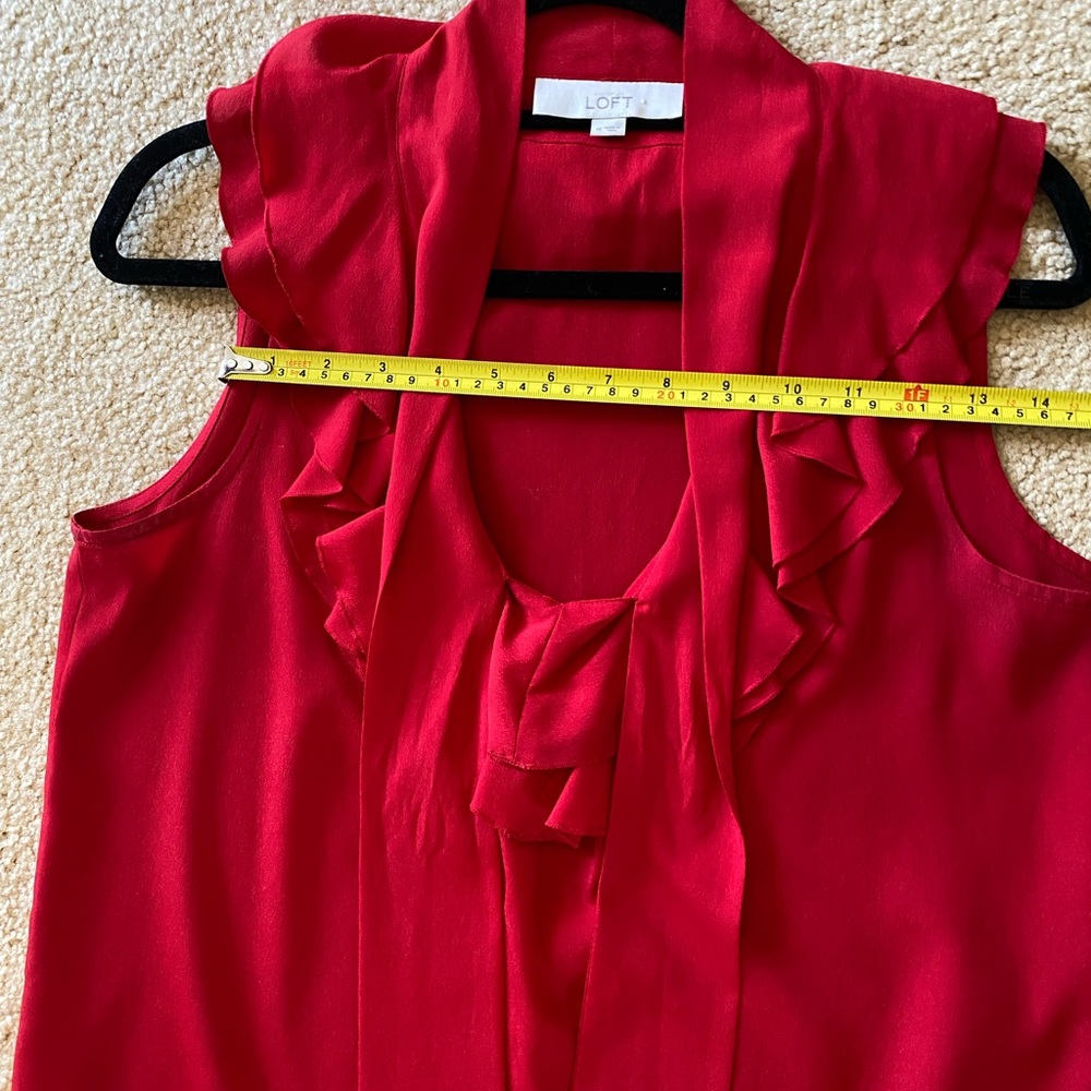 LOFT Ruffle Tie Top - Picture 5 of 6